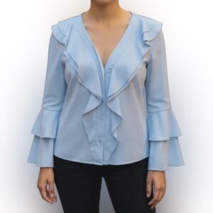 Womens Light Blue Blouse
